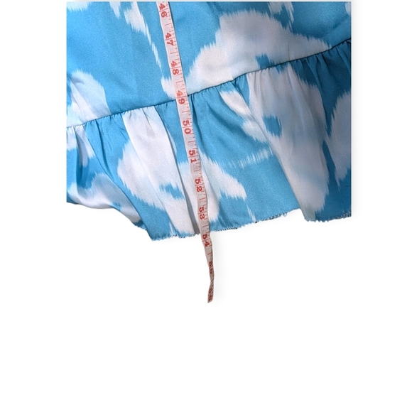 Tuckernuck Maxi Dress Libby Watercolor Modest Turquoise And White Size Small - Picture 10 of 12